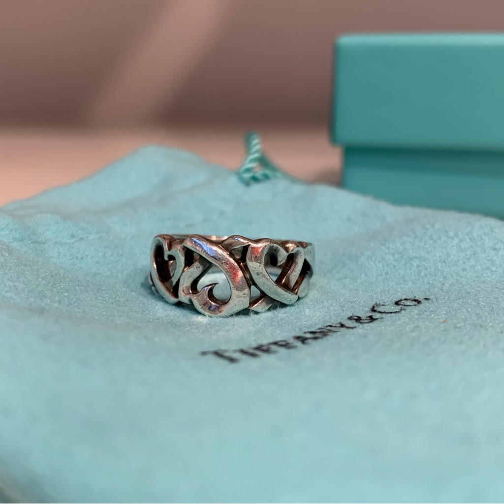 Tiffany & Co Tiffany Love Hear Ring Size 5.5 ( 925 Silver)